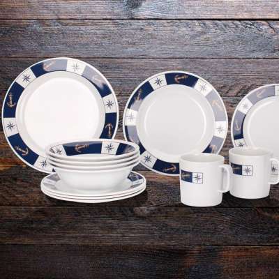 Melamine Dinner Set For Family Use or Outdoor Use Custom Print