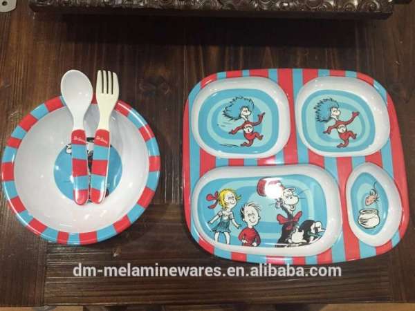 cartoon design tableware set for kid