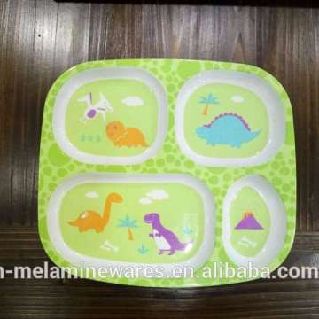 melamine divided plate for kid full print