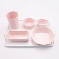 Wholesale Japanese and Korea Style Canteen Plastic Fast Food Melamine Tableware Set